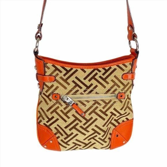 TIGNANELLO‎ Crossbody Bag Tapestry Orange Leather - Picture 3 of 8